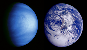 Tailles relatives de Vénus et de la Terre